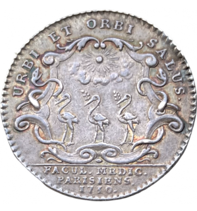 Jeton Steph. Fr. Geoffroy doyen de médecine de la faculté de Paris 1730