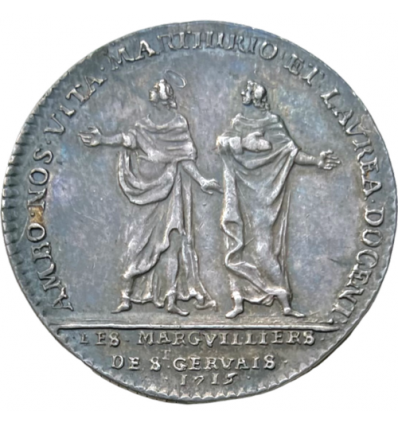Jeton les commissaires des pauvres de l'église de Saint-Gervais 1746