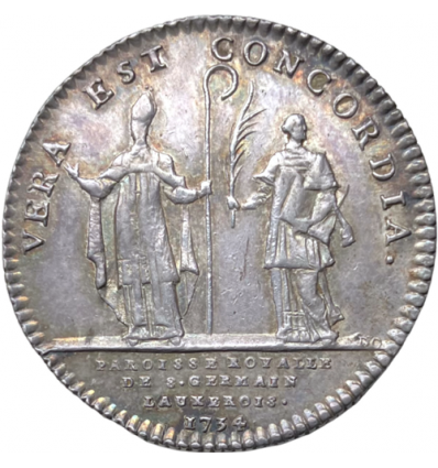 Jeton Louis XVI paroisse royale de Saint-Germain-l'Auxerroix 1734