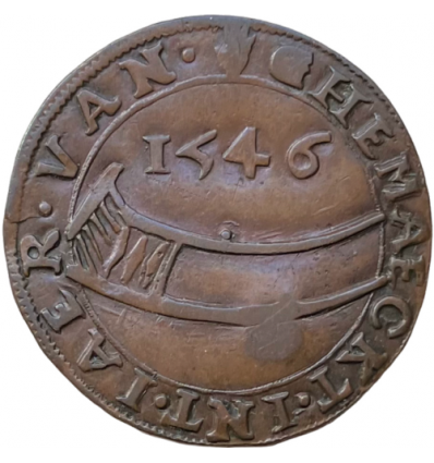 Ville d'Anvers, méreau corporation des brouetteurs 1546