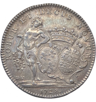 Jeton États de Bourgogne, mariage de Jules de Bourbon-Condé et de Caroline de Hesse-Reinfeld 1728