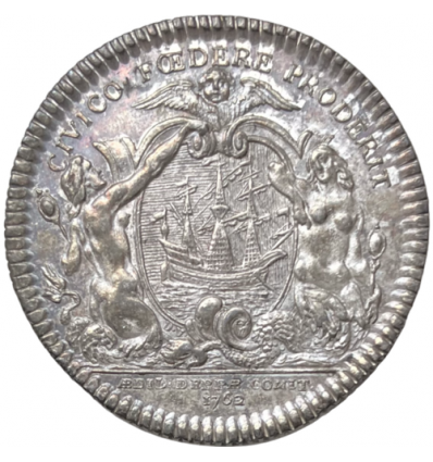Jeton Louis XV prieur et juges-consuls de Dieppe 1762