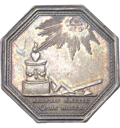 Normandie, Orient de Rouen, jeton Ardente Amitié s.d.