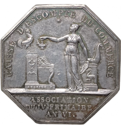 Jeton Napoléon I caisse d'escompte du commerce 1802