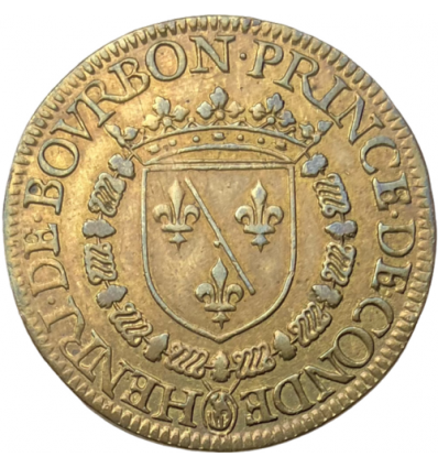 Noblesse du Bourbonnais, jeton aux armes d'Henri 1er de Bourbon-Condé 1584