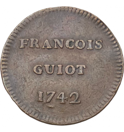 Corporations d'IDF, jeton François Guiot 1742