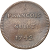 Corporations d'IDF, jeton François Guiot 1742
