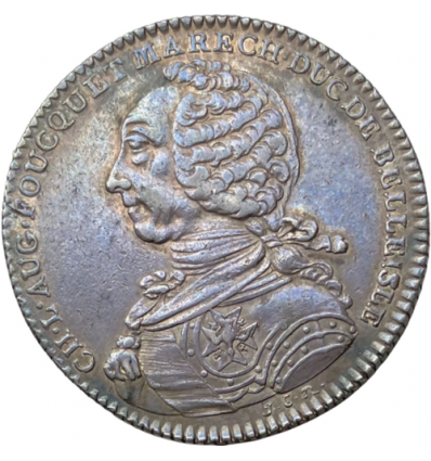 Bretagne, jeton Charles-Louis-Auguste Fouquet gouverneur de Belle-île 1760