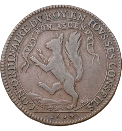 Noblesse du Languedoc, jeton aux armes de F. Fouquet, évêque et comte d'Agde 1654