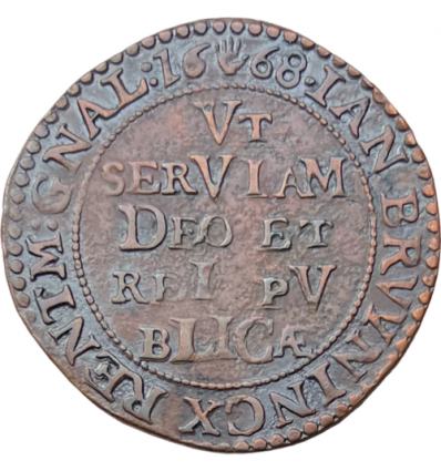 Pays-Bas méridionaux, ville d'Anvers jeton Jean Bruynincx 1668