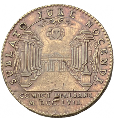 Jeton Louis XV les comédiens italiens du roi 1757