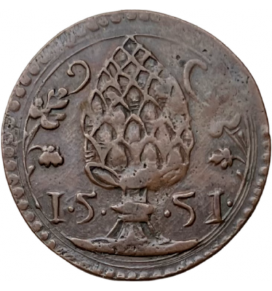 Allemagne, ville libre d'Augsburg, jeton de rationnement pour le bois de chauffage 1551