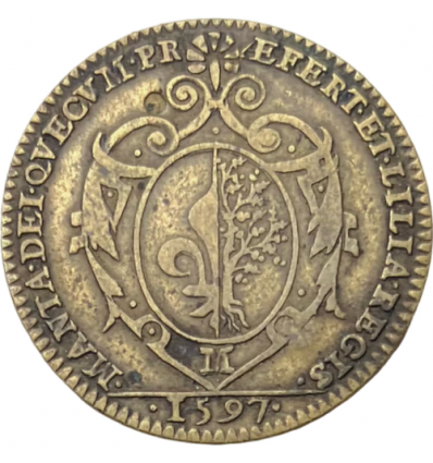 IDF, jeton de la ville de Mantes 1597