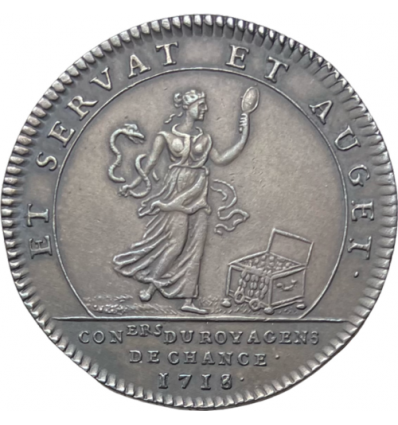Jeton Louis XV agents de change de Paris 1718