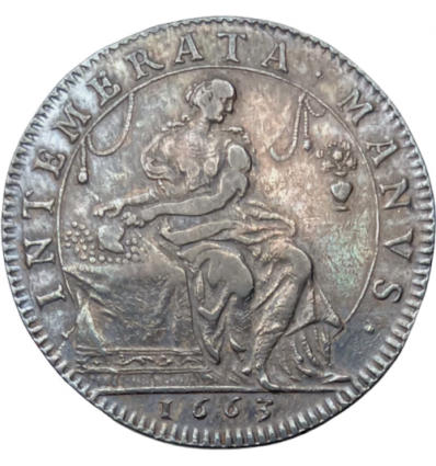 Jeton Louis XIV " Cum Foenore Solvit " 1663