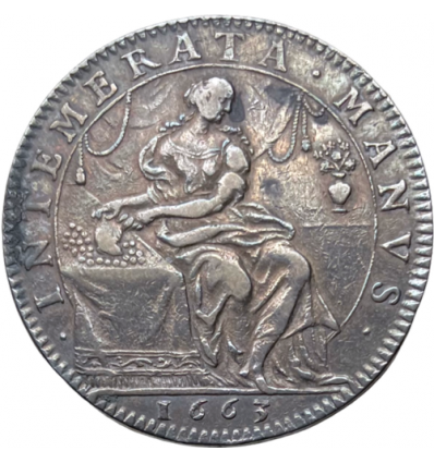 Jeton Louis XIV " Frondescit Virga Metallo " 1663