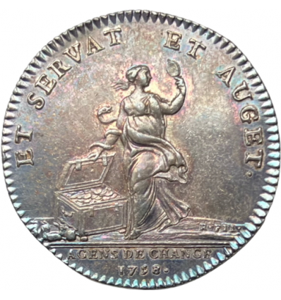 Jeton Louis XV agents de change de Paris 1758