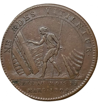 Jeton Louis XIV commissaires contrôleurs des bois à bâtir 1704