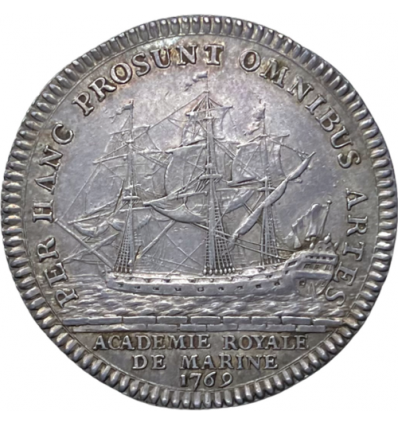 Jeton Louis XV académie royale de marine 1769