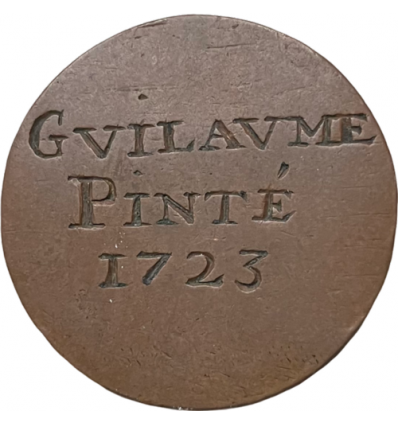 Jeton Halles et marchés de Paris, Guillaume Pinté 1723