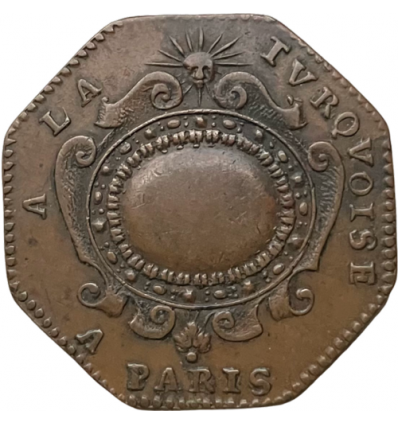 Jeton corporations diverses, A la Turquoise à Paris, Ferrand marchand 1708