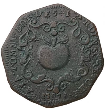 Jeton corporations diverses, Revoirs, A la pomme d'or des jardins 1701