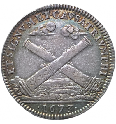 Jeton Artillerie de France, Henri de Daillon, comte de Lude 1673
