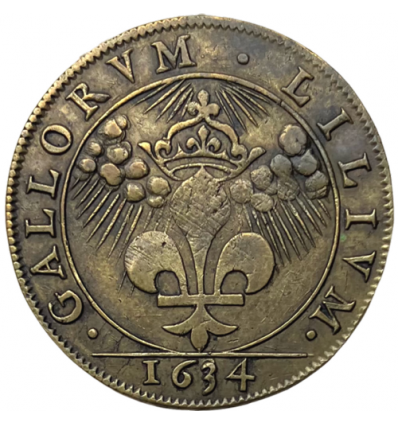 Jeton Louis XIII " Gallorum Lilium ", fortifications sur le Rhin 1634