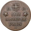 Jeton fabrique de Saint-Barthélemy, BP IIII livres de pain s.d.