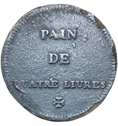 Méreau de charité de la paroisse de Saint-Louis-en-L'Ile, pain de quatre livres s.d.