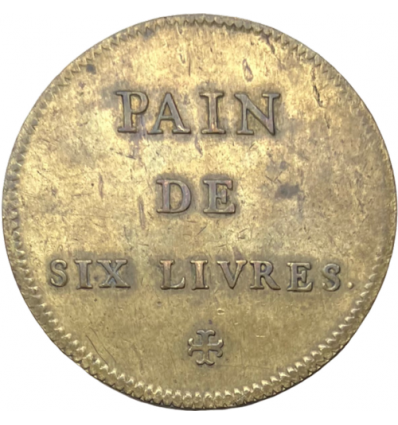 Méreau de charité de la paroisse de Saint-Louis-en-L'Ile, pain de six livres s.d.