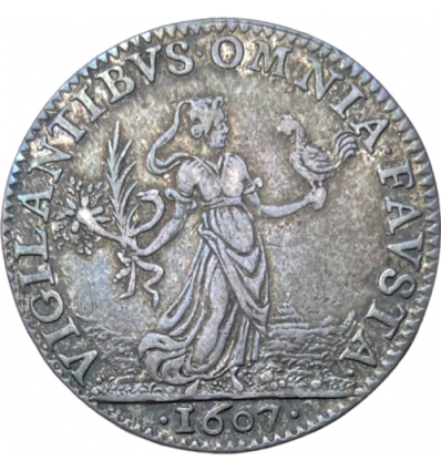 Jeton Henri IV " Vigilantibus Omnia Fausta " 1607