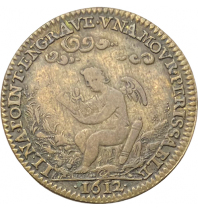 Jeton aux armes de Nicolas de Laistre, greffier de la Cour des Monnaies 1612