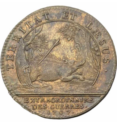 Jeton Louis XIV extraordinaire des guerres 1707