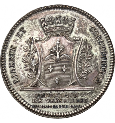 Jeton la Nation, la Loi et le Roi, Fédération de Versailles 1790