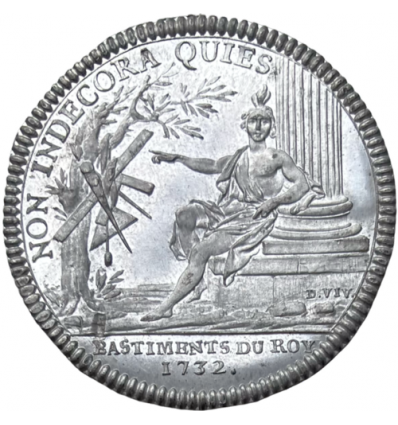 Jeton Louis XV bâtiments du roi 1732