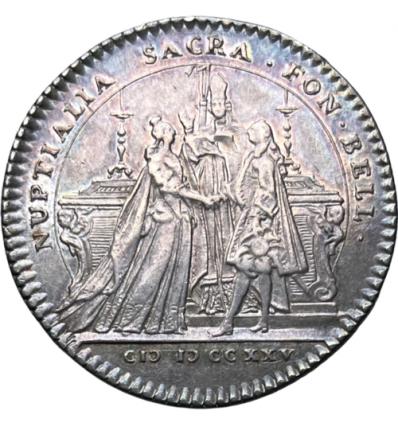 Jeton mariage de Louis XV et de Marie Leszczynska 1725