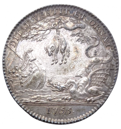 Jeton commerce de draperie de la ville de Lyon 1755