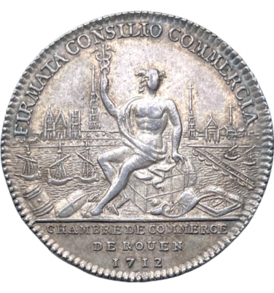 Jeton Louis XIV chambre de commerce de Rouen 1712