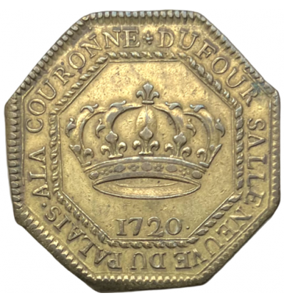 Jeton corporations diverses, Dufour, Salle neuve du palais, A la couronne 1720