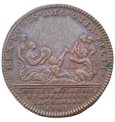 Jeton Louis XIV menus plaisirs du roi 1703