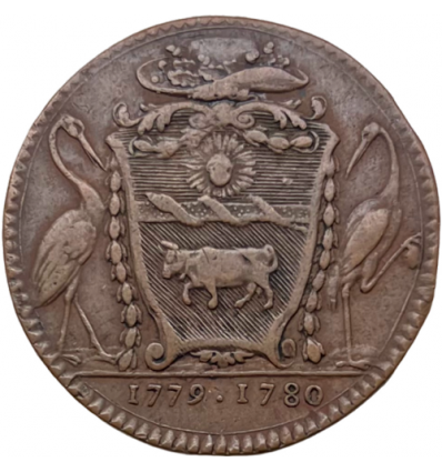 Jeton Le Vacher de la Feutrie, doyen de médecine de la faculté de Paris 1779-80