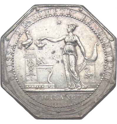 Consulat, jeton caisse d'escompte du commerce 1802