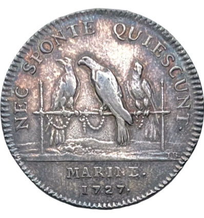 Noblesse IDF, jeton marine, Jean-Frédéric Phélypeaux de Maurepas 1727