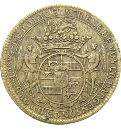 Jeton aux armes de René Voyer d'Argenson, lieutenant général de police au Châtelet 1715