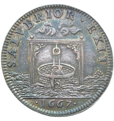 Jeton Louis XIV " Salubrior Exit " 1667