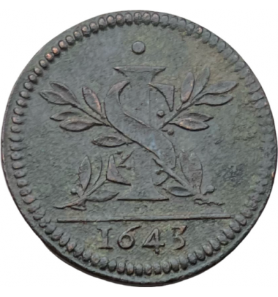 Méreau de charité de la paroisse de Saint-Jacques de l'Hôpital 1643