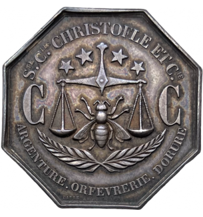Jeton Sté Christofle et Cie, Exposition des produits de l'Industrie, médaille d'or 1844