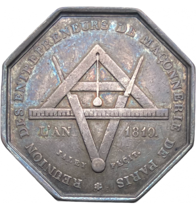 Jeton corporation des entrepreneurs en maçonnerie de Paris 1810