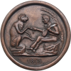 Deuxième République, médaille satirique " Exemple au peuple " 1848
